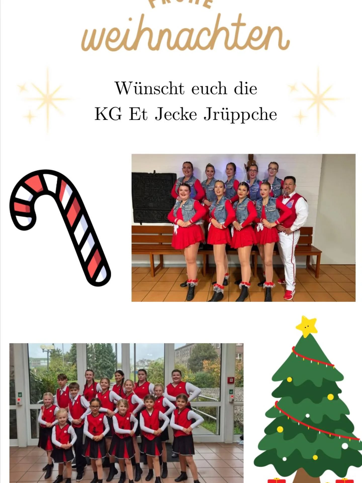 🎅🎄 Wenn das Jahr sich dem Ende neigt und die Lichter heller leuchten, senden wir jecke Weihnachtsgrüße voller Herz, Freude und Gemeinschaft. Genießt die Feiertage, bleibt gesund und startet mit guter Laune ins neue Jahr.
Frohe Weihnachten wünschen euch die #kgejjev ❤️🖤🤍
@diejeckenduuvels @die_tanzendenteufelchen